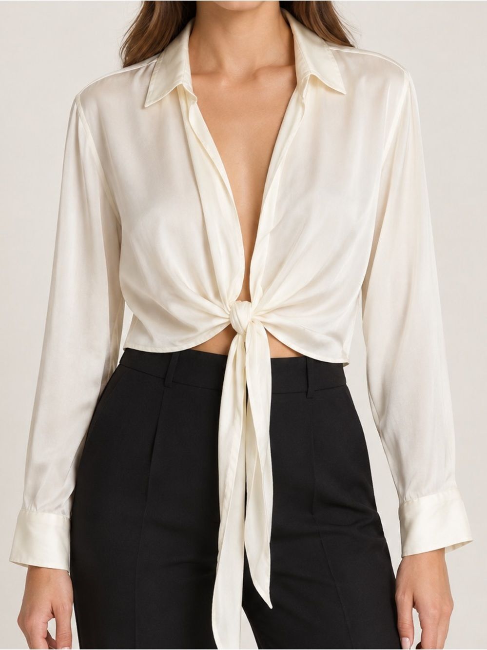 NWT Victoria's Secret Tie Front Blouse Sz. S